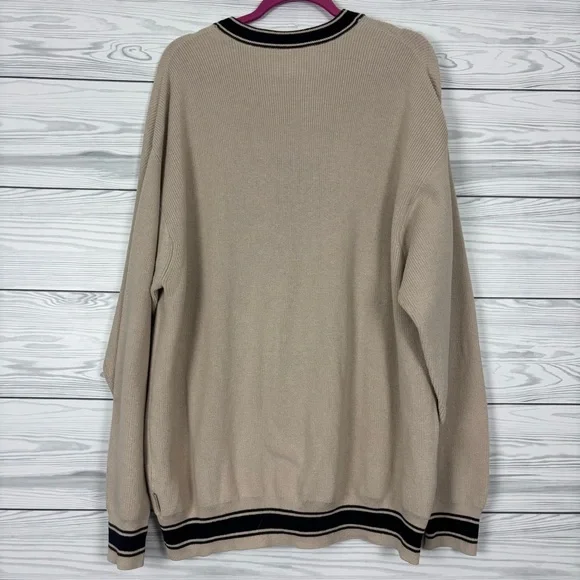 A/X Armani Exchange Men’s Cotton Collegiate V-Neck Ribbed Cardigan Large NWT - Picture 8 of 13